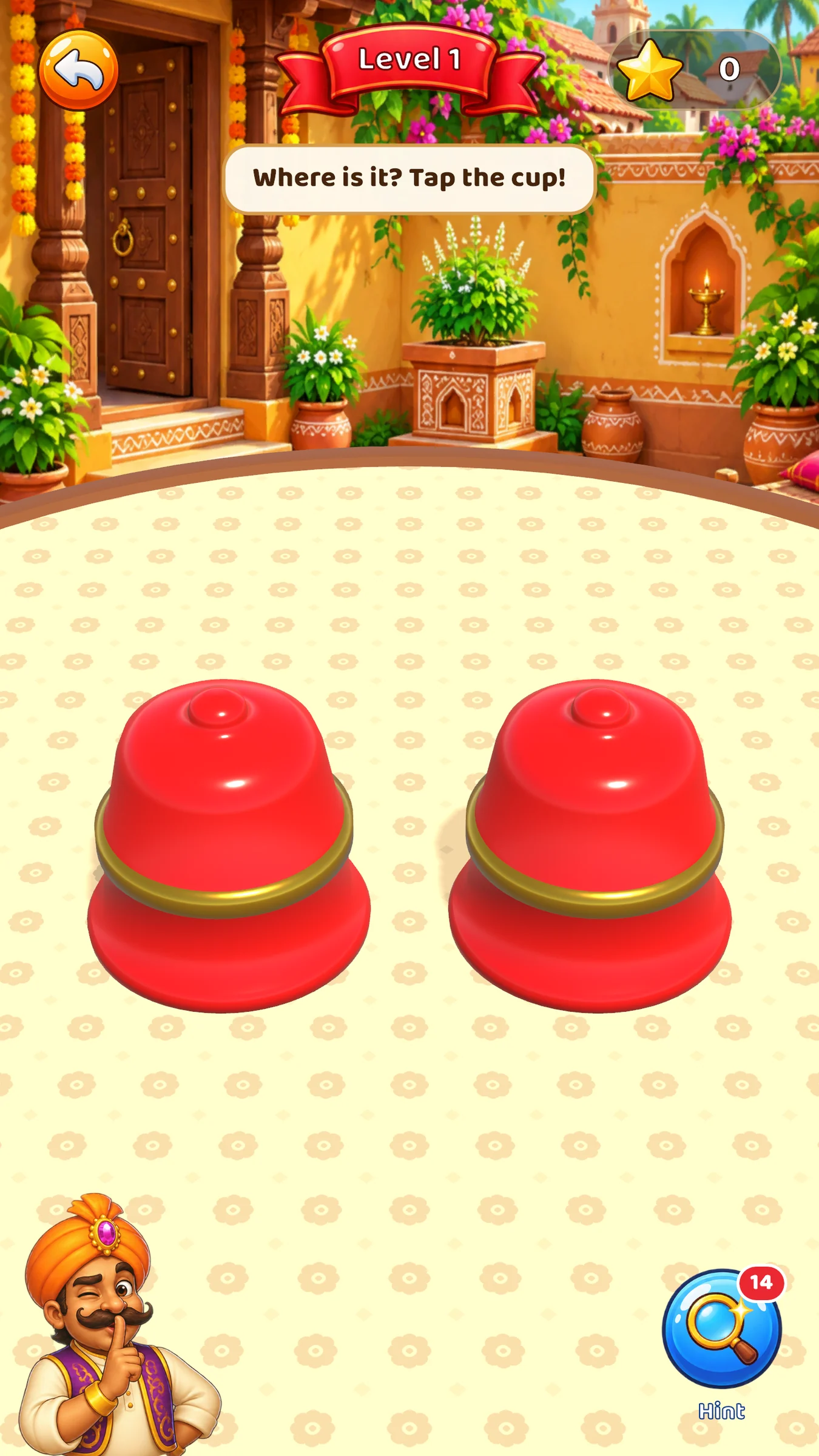After: every cup is the same colour until level 21.