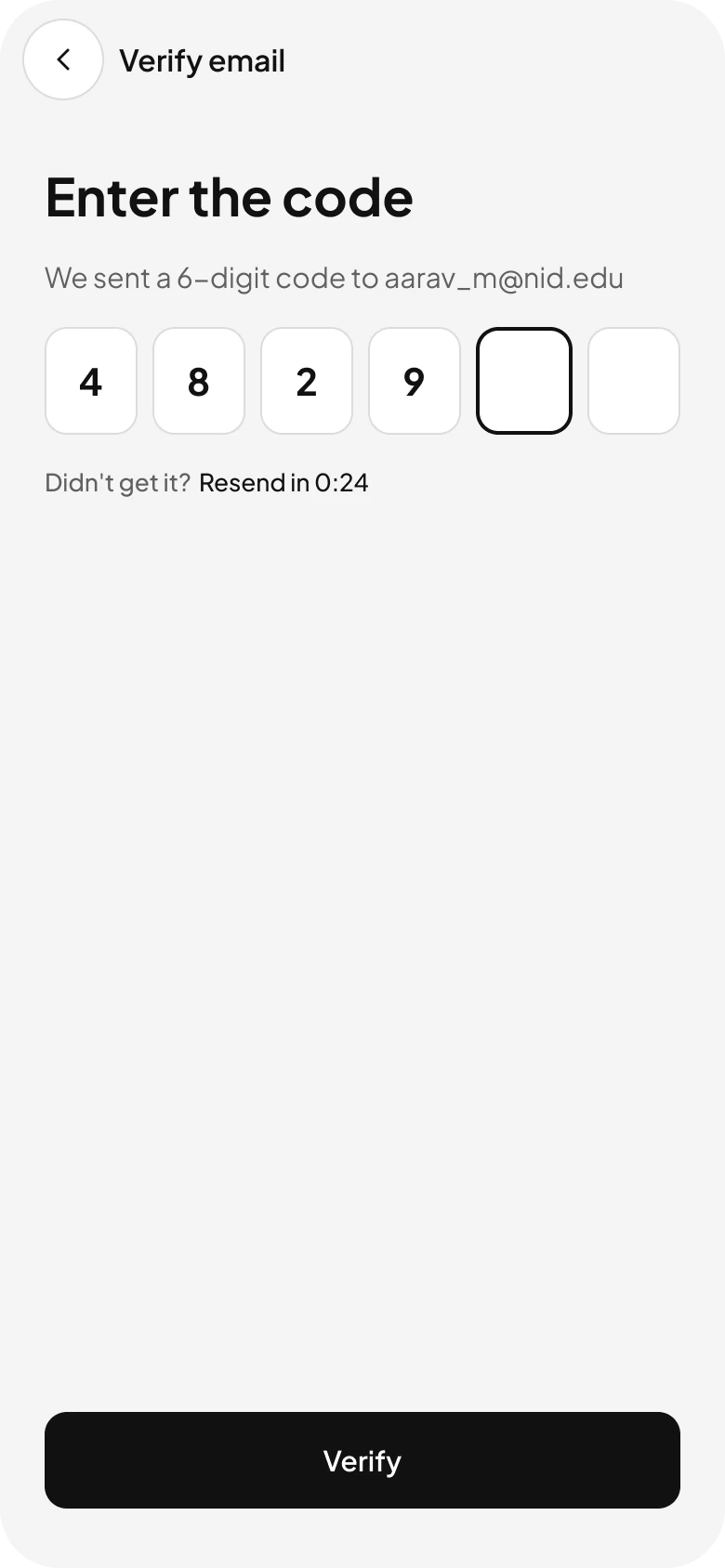 OTP verification.