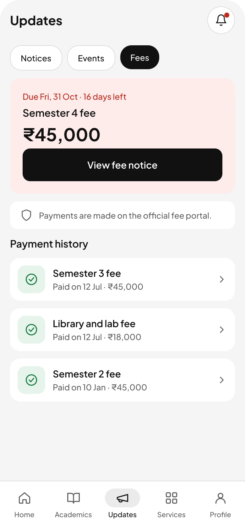 Fees.