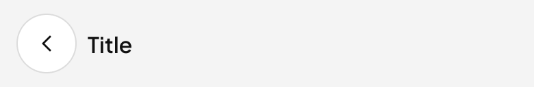 Top bar with back component