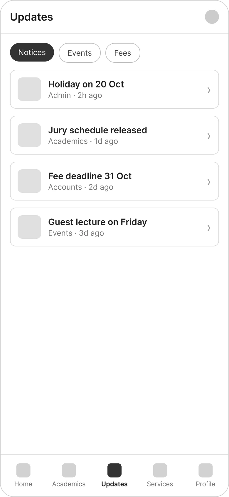 Updates.