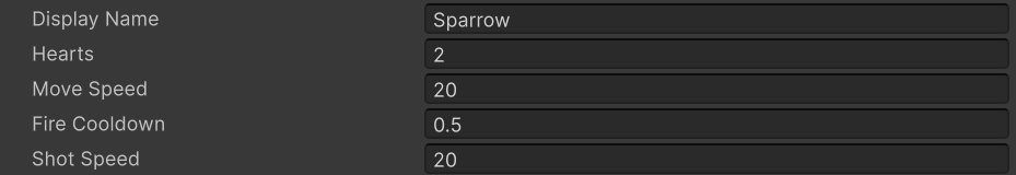 The Sparrow: 2 hearts and slower fire, so losing the first ship hurts.