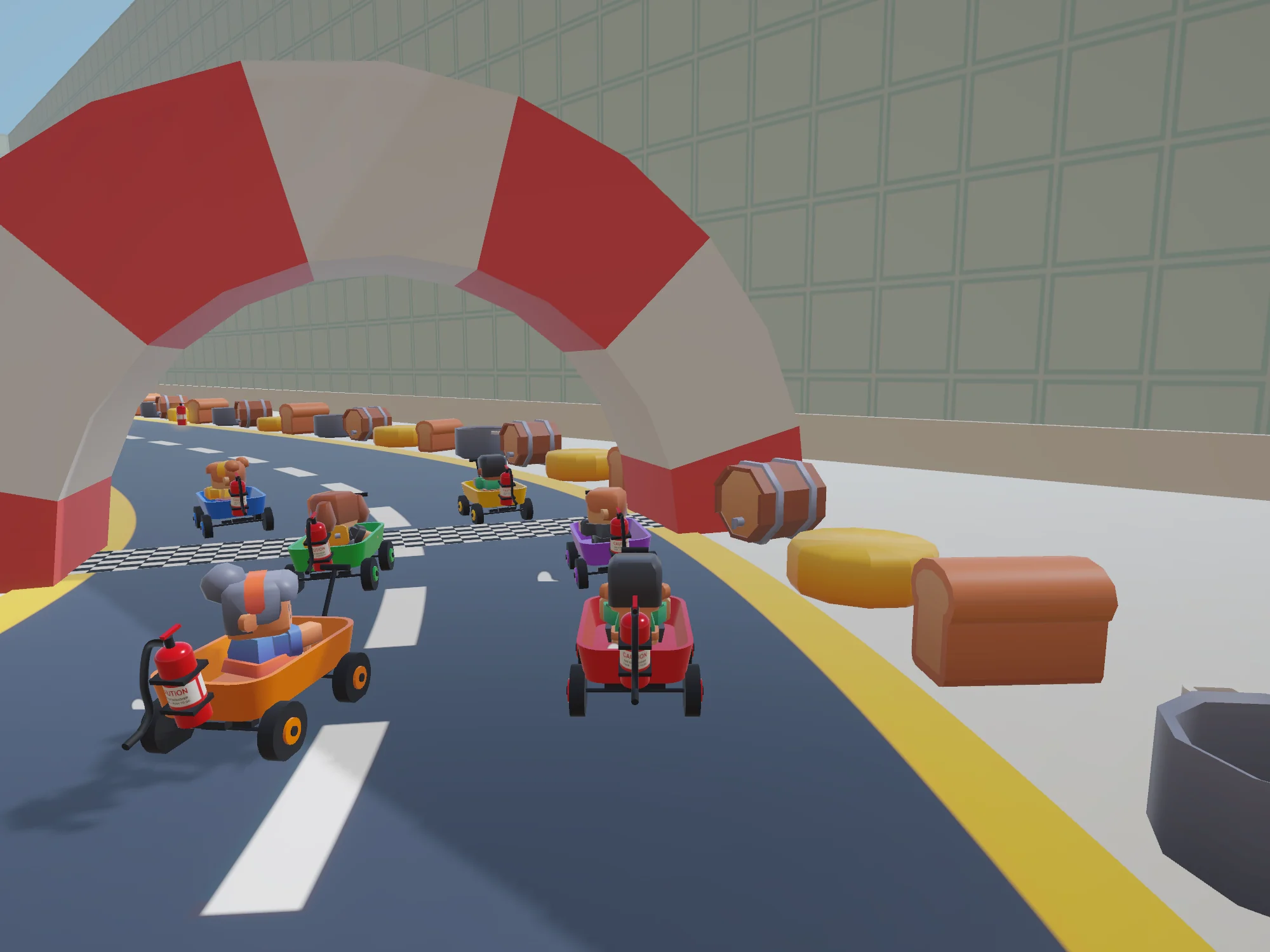 GO in the kitchen: the pack launches under the arch.